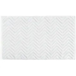 Intirilife Duschvorleger Badmatte Duschmatte in Weiß - 80 x 50 cm - Badvorleger Teppich für Bad und Waschküche rutschfest waschbar