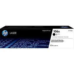 HP Tonerkartusche HP original Toner 106A black/schwarz W1106A, (Packung, 1-St), original Laser Jet Toner Kartusche 106 schwarz schwarz