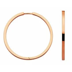 Adelia ́s Paar Creolen Damen 925 Silber Ohrringe Creolen Ø 32,8 mm, Silberschmuck für Damen rosa