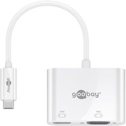 Goobay USB-CTM Multiport-Adapter HDMITM+VGA - erweitert ein USB-CTM-Gerät um einen HDMITM- und einen VGA-Anschluss