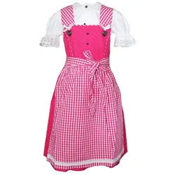 Isar-Trachten Dirndl Kinder Dirndl 'Michelle' 3-tlg. mit Bluse 52407 rosa 128