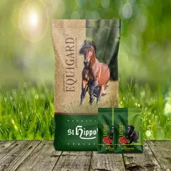 St. Hippolyt Equigard Müsli 20 kg + St. Hippolyt Lobs Belohnungswürfel 2 x 1 kg geschenkt