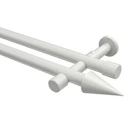 GARDINENSTANGE Prestige Savio 540 cm (geteilt in 3 x 180 cm), 2-läufig (ohne Ringe), 20 mm Ø Weiß
