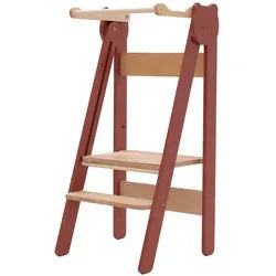 Xxxl Lernturm , Naturfarben, Rot , Holz , Birke , Sperrholz , 38x90x40 cm , Baby & Kindermöbel, Babyzimmer, Hochstühle, Lerntürme