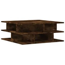 vidaXL Couchtisch NA Couchtisch Kaffeetisch Beistelltisch Räuchereiche 70x70x29 cm Spanp braun