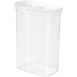 Emsa Frischhaltedose , Rot , Glas , 2,2 l , rechteckig , 9.9x23.0x16.0 cm , lebensmittelecht, luftdichter Verschluss, auslaufsicher, mikrowellengeeignet, stapelbar , Küchenzubehör, Vorratsbehälter, Frischhaltedosen