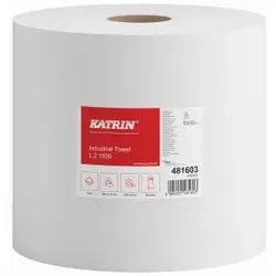 KATRIN Plus XL Putztuchrolle, 1 Rolle = 1500 Abrisse zu je 38 cm, 1 Paket = 2 Rollen