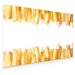 Primedeco Küchenrückwand Küchenrückwand Spritzschutz Glas mit Motiv Pommes linear 60 cm x 40 cm