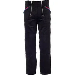 JOB Arbeitshose Zunfthose Schwarz – Kniepolstertaschen mit rot-blauer Paspel schwarz 24