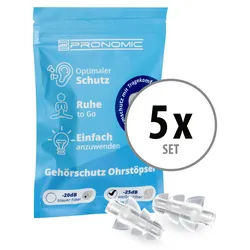 Pronomic E25 Gehörschutz Ohrstöpsel 25dB 5x Set