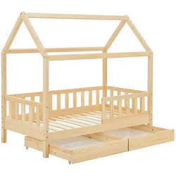 Kinderbett Marli 80 x 160 cm mit Bettkasten - Natur