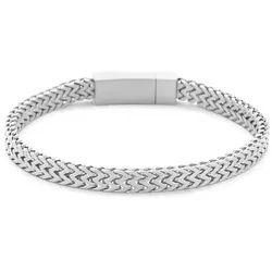 Order & Smile Schmuck Edelstahlarmband Edelstahl Armband Herren (Set, inkl. Schmuckbox) silberfarben