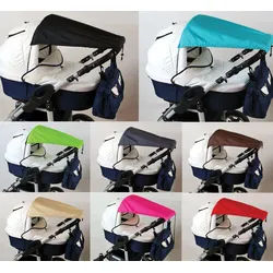 BabyLux Kinderwagen-Sonnenschutzhülle BABYLUX Sonnenschutz UV Rollo Schutz SONNENSEGEL für Kinderwagen (1-St), 56. Blau Flex blau