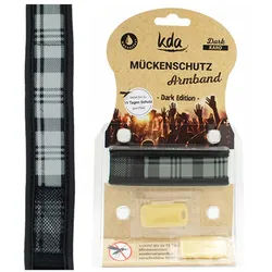 Mückenschutz Armband Karo Grau