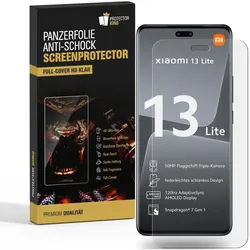6x Panzerfolie für Xiaomi 13 Lite FULL CURVED Displayschutz Schutzfolie KLAR/ ANTI-SHOCK/ ANTI-KRATZ/ ANTI-BRUCH/ ANTI-SCHMUTZ