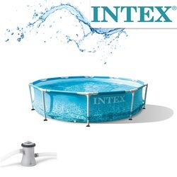 Intex Frame Pool Set Beachside Ø 305 x 76 cm - mit Kartuschenfilteranlage