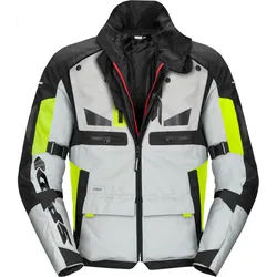Spidi Crossmaster Motorrad Textiljacke, weiss-gelb, Größe XL für Männer