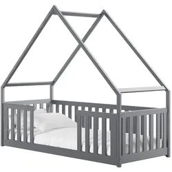 Mirjan24 Hausbett Bee , Grau , Holz , Kiefer , Rechteckig , 90x200 cm , FSC 100% , Babymöbel & Kindermöbel, Kinderzimmer & Jugendzimmer, Kinderbetten, Spielbetten