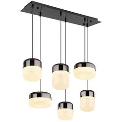 GLOBO LIGHTING Hängeleuchte, LED-Leuchtmittel fest verbaut, Pendelleuchte Hängelampe LED Deckenleuchte Esszimmerleuchte Graphit