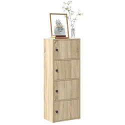 vidaXL Bücherregal NA Bücherregal Sonoma-Eiche 40x24x102 cm Spanplatte bunt