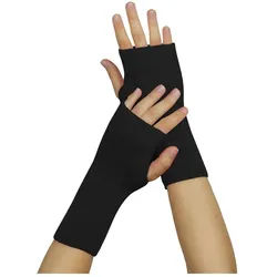 wobera Angora Stulpen mit Daumenloch 1 P schwarz Unisex