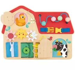 Tooky Toy: Hausförmige Tafel mit Tieren zum Spielen