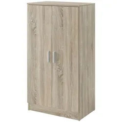 en.casa Schuhschrank »Notribontaa« mit 2 Türen 108x55x35 cm 14 Paar Schuhe Sonoma-Eiche beige