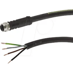 L2W 200100-15 - 2,5 m Kabel, M12 Buchse S codiert, offene Enden