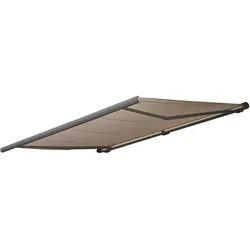 Mendler Ersatz-Bezug für Markise T123, Vollkassette Ersatzbezug Sonnenschutz 4,5x3m ~ Polyester sand