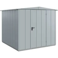 Hörmann Metall-Gerätehaus Berry Modern mit Satteldach Typ 2, 259 x 248 cm,fenstergrau,6,4 m2