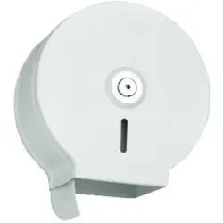 Jofel Chapa Midi Jumbo Toilettenpapierspender, Abschließbar, aus Stahlblech, Farbe: weiß