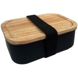 Homeware Profession. Lunchbox , Hellbraun , Holz, Kunststoff , Kautschukholz , massiv , 1,2 l , rechteckig , 13.7x6.4x18.6 cm , Lfgb , lebensmittelecht , Küchenzubehör, Vorratsbehälter, Brotkästen