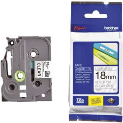 Brother Beschriftungsband TZe-141 Schriftbandkassette - laminiert 18 mm x 8 m schwarz auf farblo