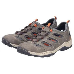 Rieker Slipper Trekking Schuh, Sandale, Sommerschuh mit praktischem Gummizug braun 42 EU