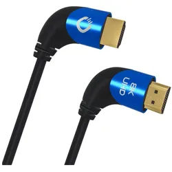 OEHLBACH Shape Magic UHD 90 Ultra-High-Speed HDMI® Kabel mit 90° Stecker HDMI-Kabel, HDMI, HDMI (100 cm), 8K/4K, Winkelstecker schwarz