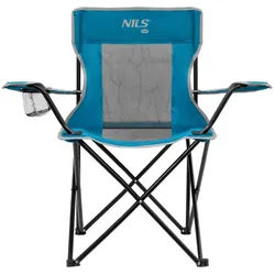 NILS CAMP Campingstuhl faltbarer Stuhl Outdoorstuhl Gartenstuhl Festivalstuhl Blau blau|grau