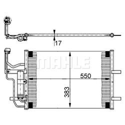 MAHLE Klimakondensator 2 (AC 386 000S) für MAZDA 5 3 | Klimakühler,