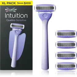 Wilkinson Sword Intuition Quattro Sensitive Rasierer + Ersatzklingen