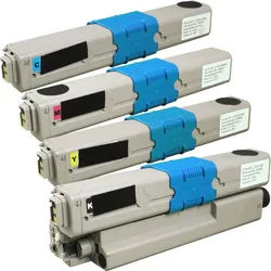 4 Kompatible Toner XL ersetzt Oki 44973508+9722-24 Multipack KCMY