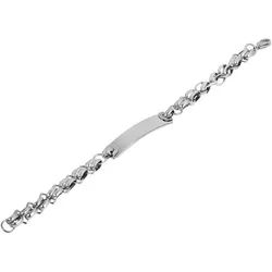 Adelia ́s Armband Unisex Armband aus Edelstahl 21,5 cm, Zum Verschenken – ideal zum einen besonderen Tag silberfarben