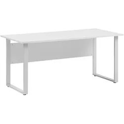 Mid.you Schreibtisch , Alufarben, Hellgrau , Metall, Holzwerkstoff , rechteckig , U-Form , 65x73.2x160 cm , Büromöbel, Schreibtische, Schreibtische