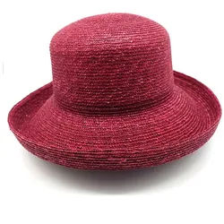 Seeberger Strohhut Strohhut Bolero 24 burgundy