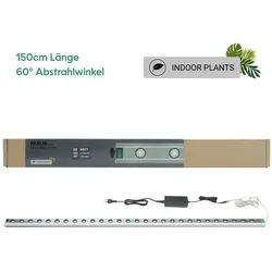 PARUS Pflanzenlampe Indoor plants, Leuchtmittel für Pflanzen, Grow White Spektrum, Parus by Venso Wall Spot 150cm, Abstrahlwinkel 60°, LED Wachstumslampe silberfarben