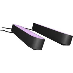 Philips Hue LED Lichtleiste White & Color Ambiance Play Lightbar Doppelpack mit Netzteil, Abschaltautomatik, Bluetooth, CCT - über Fernbedienung, Dimmfunktion, Einschlafhilfe, Farbsteuerung, Farbwechsel, Memory, nach Trennung vom Netz, Nachtlichtfunktion, RGB, Smart Home, Timerfunktion, Weckerfunktion, dimmbar über Fernbedienung, erweiterbar, mehrere Helligkeitsstufen, LED fest integriert, Farbwechsler, RGB, warmweiß - kaltweiß, Steuerbar per App und Stimme, Smart Home fähig, Farbfähig und Weißtöne schwarz