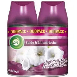 AIR WICK Freshmatic Max Nachfüller, 2 x 250 ml 38465 , Seide & Lilienfrische