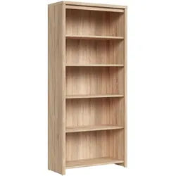 Regal , Sonoma Eiche , Holzwerkstoff , 3 Fächer , 90x200.5x40.5 cm , Wohnzimmer, Regale, Bücherregale