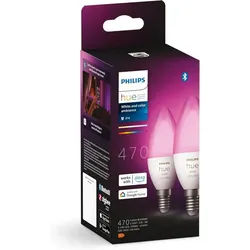 Philips Hue LED Lampe E14 2er Set 5,3W 320lm White Color Amb. Smarte Lampe