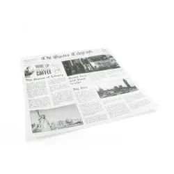 Sier Disposables Pergamentpapier News Paper, 300 Stück, Fettdichtes Papier für ein optimales und hygienisches Erlebnis, Maße ( L x B ): 300 x 300 mm