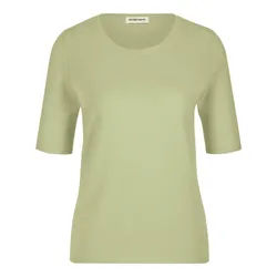 Pull col rond en laine vierge et cachemire Peter Hahn vert