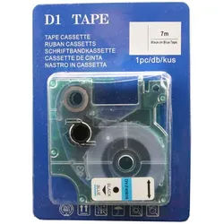 Kompatible Schriftbandkassette für Dymo D1 45016 S0720560 Blau 12mm x 7m für Labelmanager 100 120P 150 160 200 210D+ 260P 280 300 350 350D 360D 400 420P 450 500TS